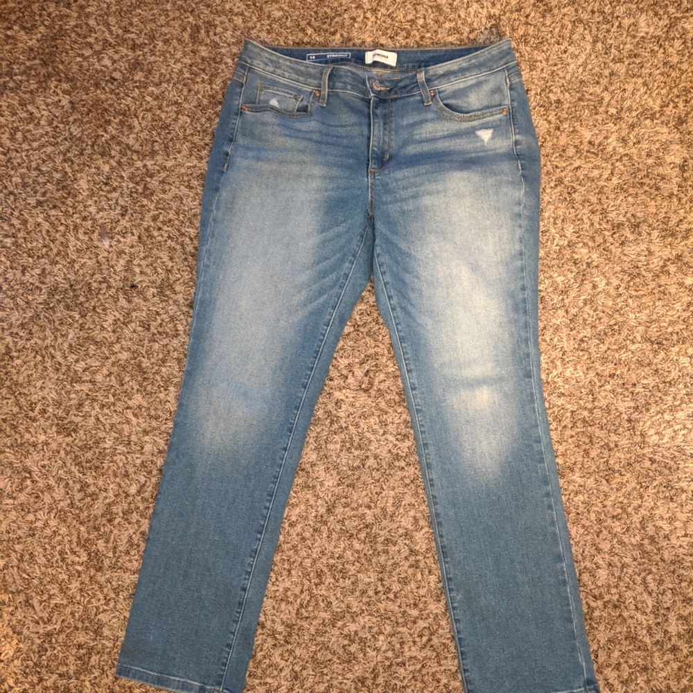 Sonoma Straight Leg Jeans Size 14